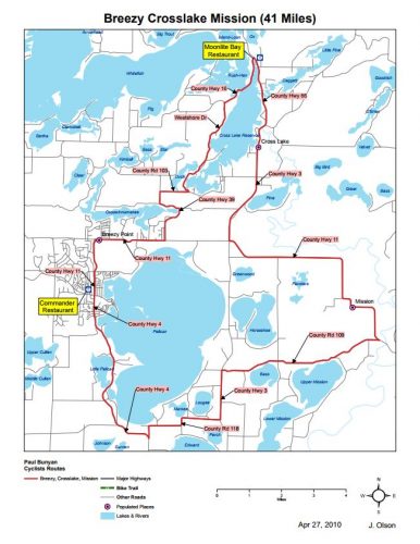 Bike Trail Maps - Breezy Point - Crosslake - Mission - Brainerd MN Biking