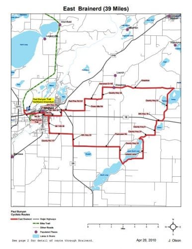 Bike Trail Maps - East Brainerd - Brainerd MN Biking - MN Bike Trails