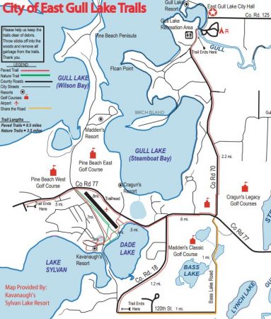 Bike Trail Maps - East Gull Lake - Brainerd MN Biking - MN Bike Trails