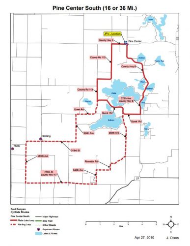 Bike Trail Maps - Pine Beach South - Brainerd MN Biking - MN Bike Trails